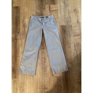 Eddie Bauer Shaw Khaki Pants Womens Size 2 Light Soft Gray Twill **